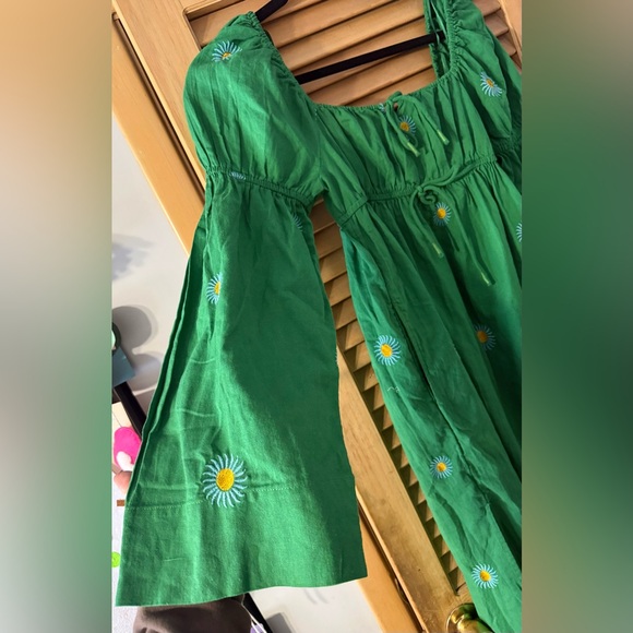 Free People Emory Green Embroidered Midi Dress - Picture 7 of 10